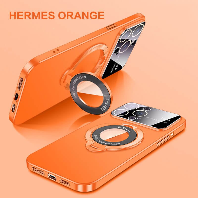 Large Window Phone Case Leak Label Magnetic Bracket